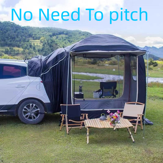 SUV Tailgate  Instant Pop-Up Car Tent , outdoor camping  , Portable Outdoor Sun Shade Shelter with Zipper Closure, Ideal for Road Trips and Field Adventures