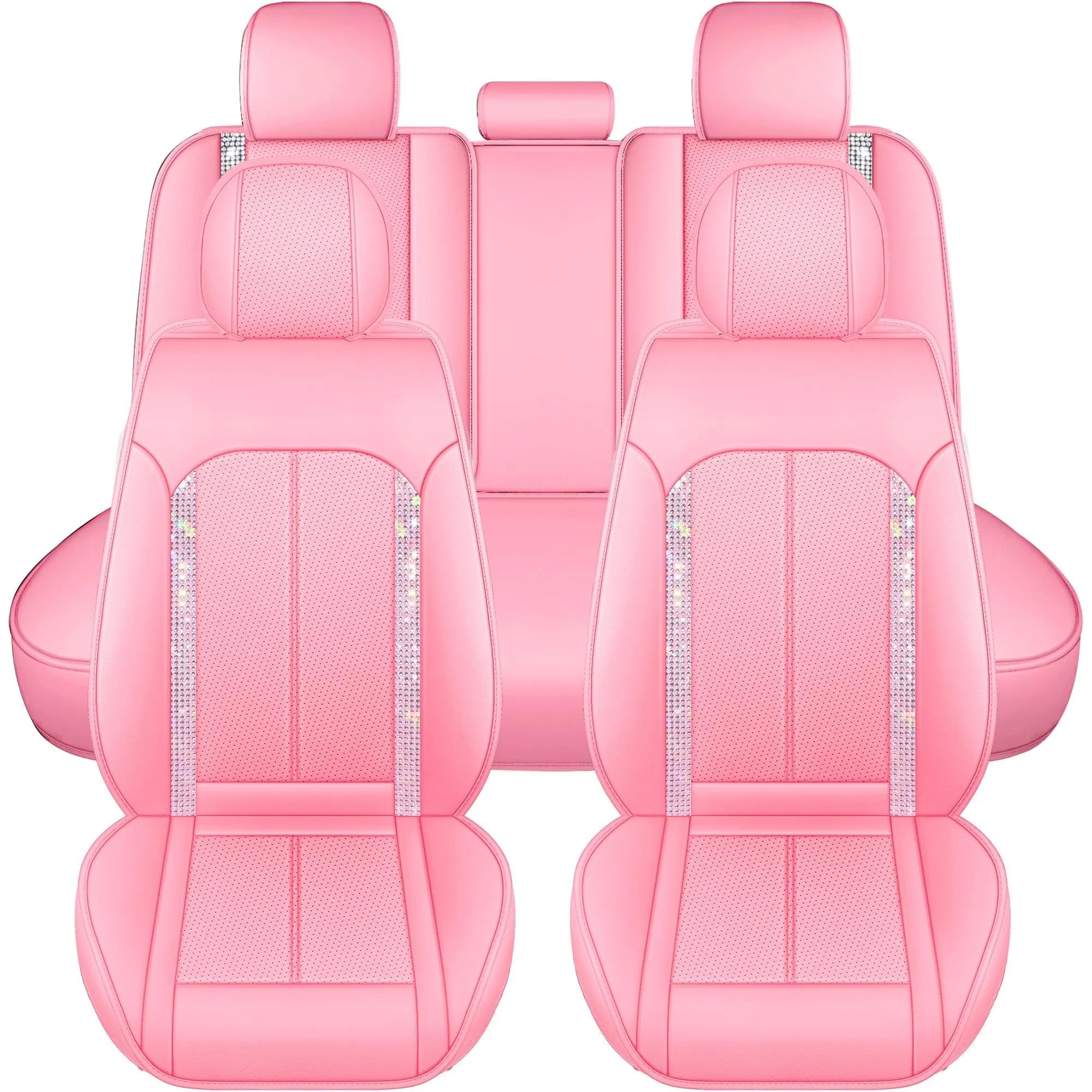 Yotruth Bling Car Seat Covers Cute Girly Faux Leather Seat