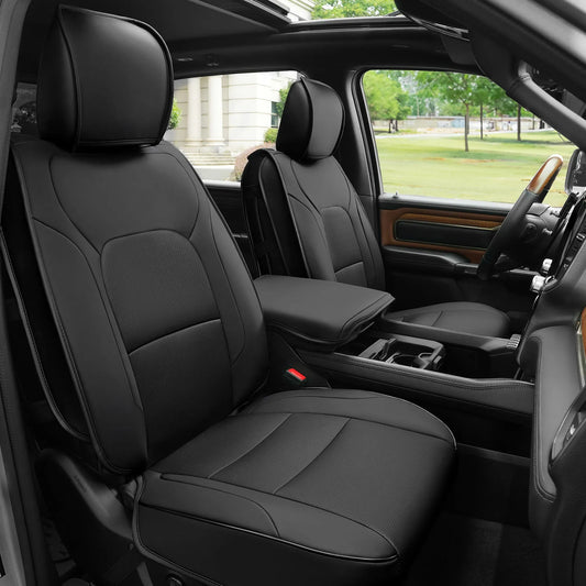 Yotruth Seat Covers for 2009-2025 Dodge Ram 1500 2500 3500 Crew Cab | Truck Seat Covers Full Set Dodge Ram Accessories, Black Yotruth Seat Covers for 2009-2025 Dodge Ram 1500 2500 3500 Crew Cab | Truck Seat Covers Full Set Dodge Ram Accessories, Black - Ram (09-18) - Flat Front + Curved Rear - YOTRUTH