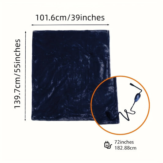 New Flannel Car Heated Blanket | 3 Heat Settings & Timer, 12V Electric, Soft Washable Throw for Winter Travel, Universal Fit for Most Vehicles, Without Battery