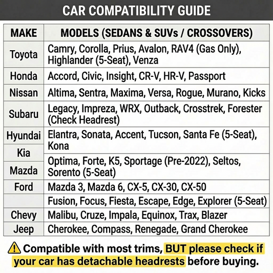 Premium Nappa Fabric Waterproof Seat Covers - Year-Round Comfort for Honda, Toyota, and More. Ideal for Sedans and SUVs with Full Protection and Stylish Design for Road Adventures