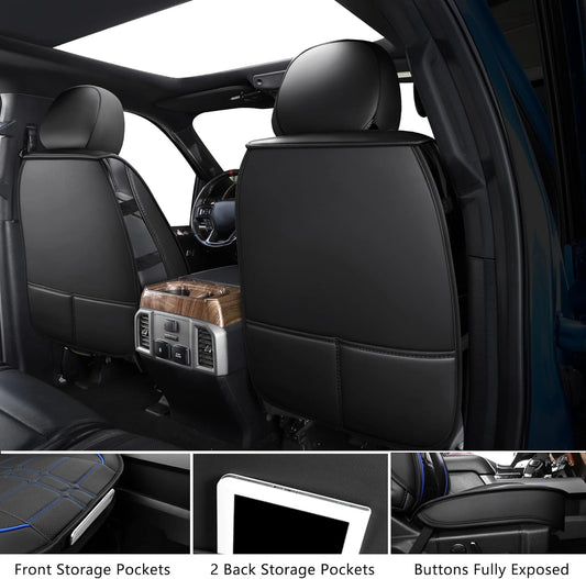Pickup Seats Covers Compatible with Toyota Tacoma 2005-2023 Pro TRD Sport Trall Special Edition Faux Leather