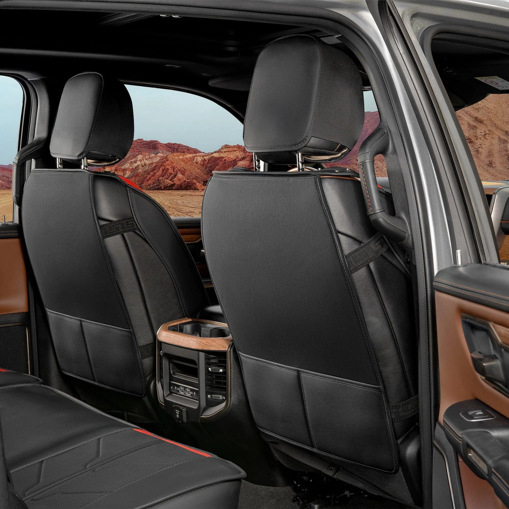 Yotruth Seat Covers for 2009-2025 Dodge Ram 1500 2500 3500 Crew & Quad Cab Yotruth Seat Covers for 2009-2025 Dodge Ram 1500 2500 3500 Crew & Quad Cab - Flat Back Seat / Black - YOTRUTH