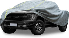 Car Cover Fit Full Size Truck Length Up to 233 Inches, Waterproof All Weather Hail Thickened Full Exterior Car Cover for Automobiles UV Protection & Windproof Vehicle Cover with Anti-Theft Rope, Truck