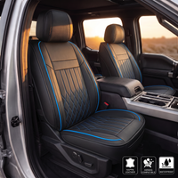 YOTRUTH Luxury Nappa-Feel Seat Cover Set - Waterproof & Airbag Compatible for 5-Seat Cars & SUVs