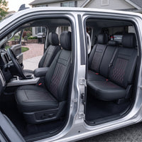 YOTRUTH Luxury Nappa-Feel Seat Cover Set - Waterproof & Airbag Compatible for 5-Seat Cars & SUVs