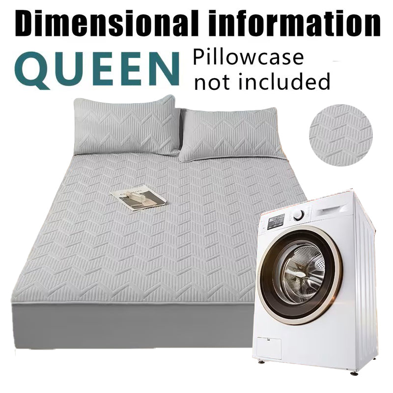 Soft Quilted Mattress Cover, Breathable Mixed Filling Thickened Pad, Without Pillowcase, Bedroom Essentials, Decorative Pad, Elegant Mattress Cover, High-Quality Stitching, Breathable Fabric, Plush Bedding, Fitted Mattress, Allergy Patients