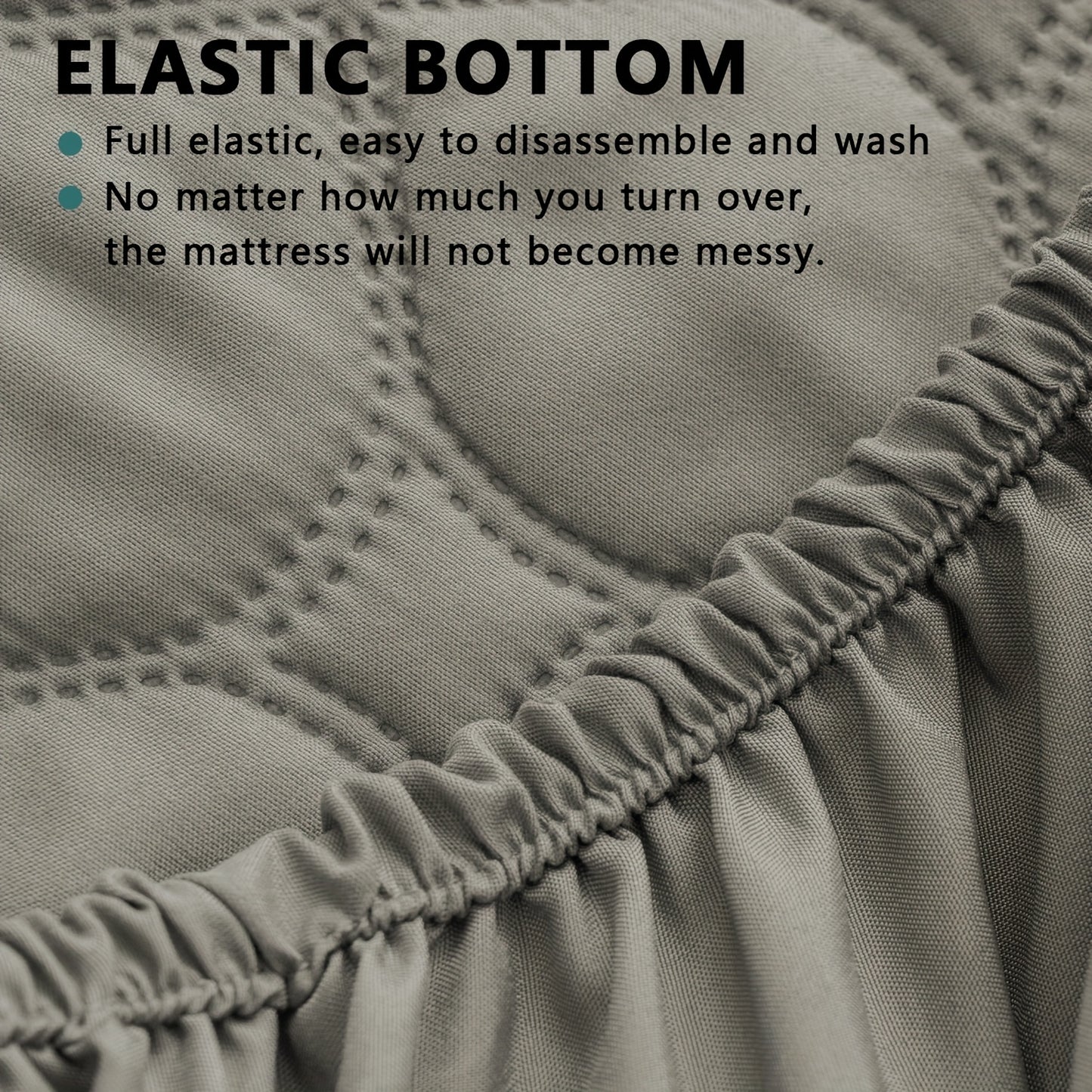 Waterproof Mattress Protector，Machine Washable Fitted Sheet，Anti-slip and Anti-stain Protection，More Sizes Optional，Christmas Home Decor