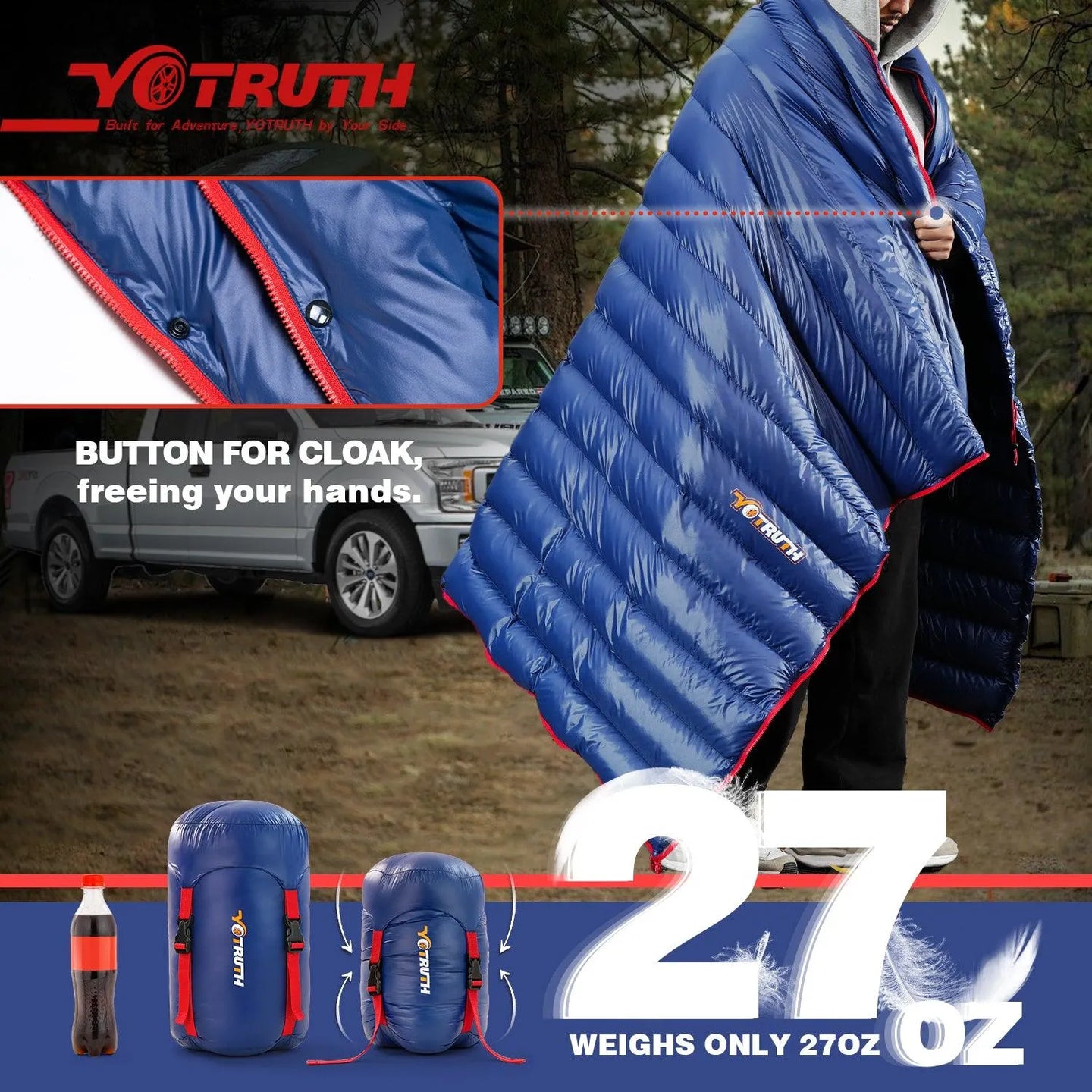 Ultralight 27oz 35°F Summer Down Sleeping Bag Ultralight 27oz 35°F Summer Down Sleeping Bag - Default Title - YOTRUTH