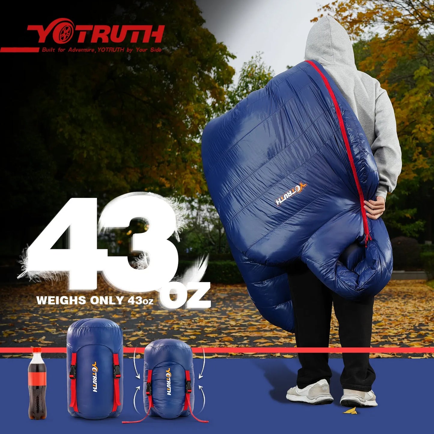 Yotruth Lightweight Down Mummy Sleeping Bag 20°F Yotruth Lightweight Down Mummy Sleeping Bag 20°F - Default Title - YOTRUTH