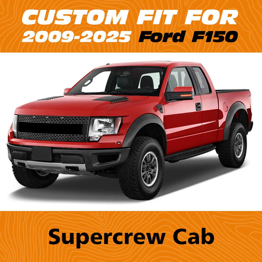 Juego completo de fundas de asiento Yotruth para Ford F150 (2009-2024), compatible con F250/F350/F450 (2017-2024), negro y rojo. 