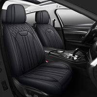 YOTRUTH Universal Car Seat Covers | Nappa Leather, Black & Gray