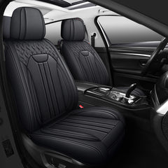 YOTRUTH Universal Car Seat Covers | Nappa Leather, Black & Gray