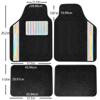 Universal Auto Floor Mats 4PCS Set, Durable Waterproof Non-Slip All-Weather Car Mats, Heavy-Duty Interior Foot Pads for Cars, SUVs & Trucks