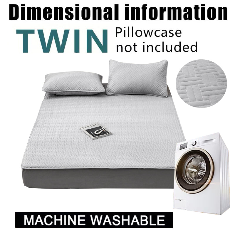 Soft Quilted Mattress Cover, Breathable Mixed Filling Thickened Pad, Without Pillowcase, Bedroom Essentials, Decorative Pad, Elegant Mattress Cover, High-Quality Stitching, Breathable Fabric, Plush Bedding, Fitted Mattress, Allergy Patients