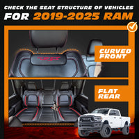 Seat Covers for 2009-2025 Dodge Ram 1500 | Full Set for Truck |Front & Rear, Black