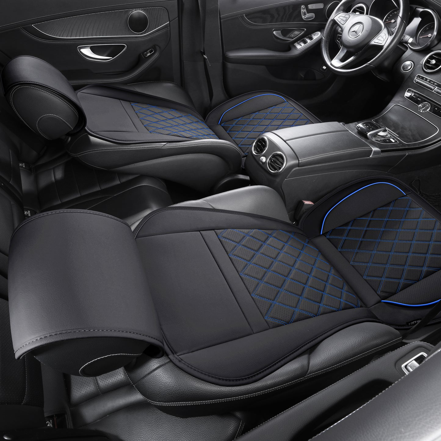YOTRUTH Universal Front Seat Covers | Faux Leather, High-Back Bucket