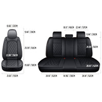 Nappa Fabric Luxury Waterproof Car Seat Covers - All-Season Cushion Fit for Honda Civic, Toyota Camry, Corolla, and More. Perfect for Sedans and SUVs with Front and Rear Protection - Enhanced Comfort and Style for Road Trips