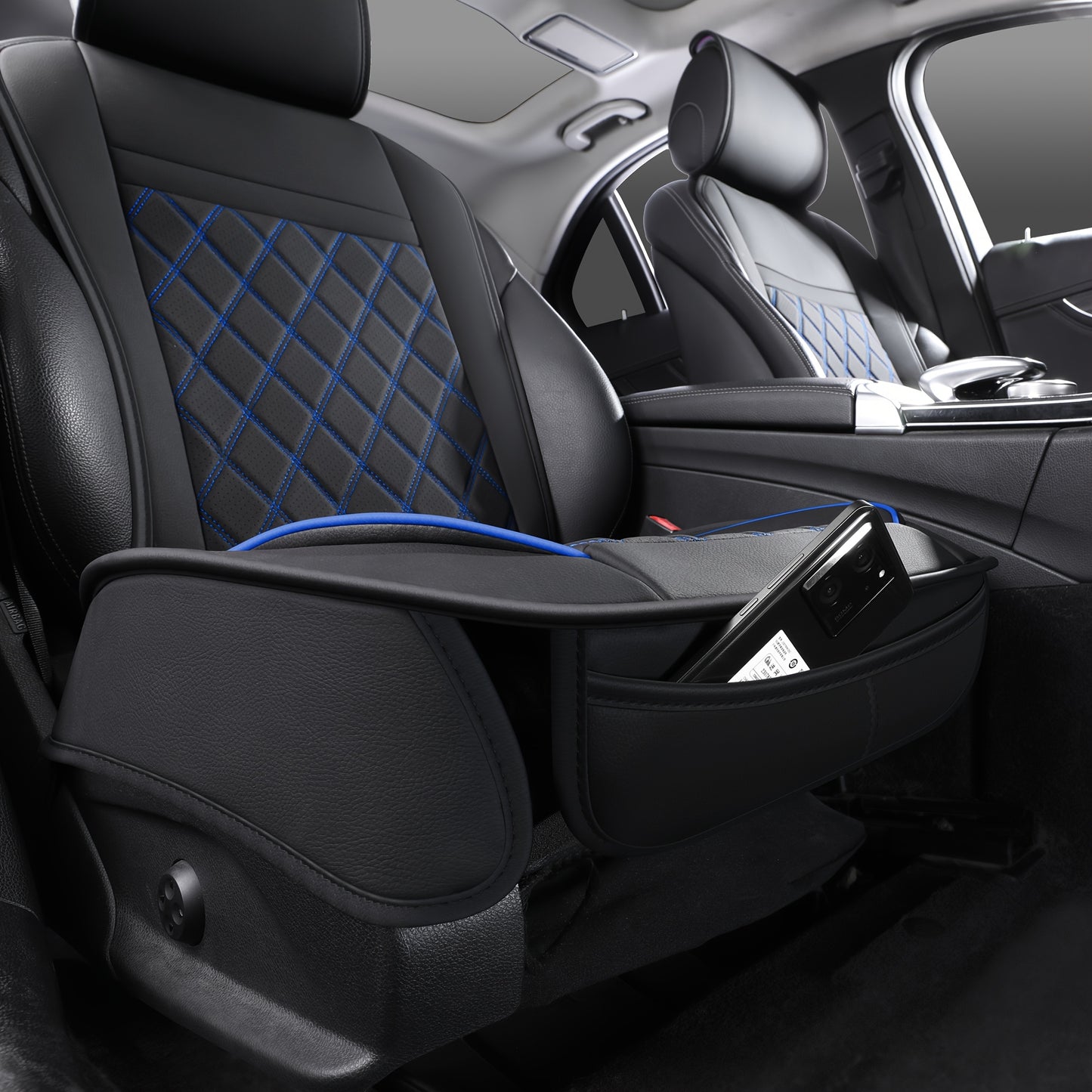 YOTRUTH Universal Front Seat Covers | Faux Leather, High-Back Bucket