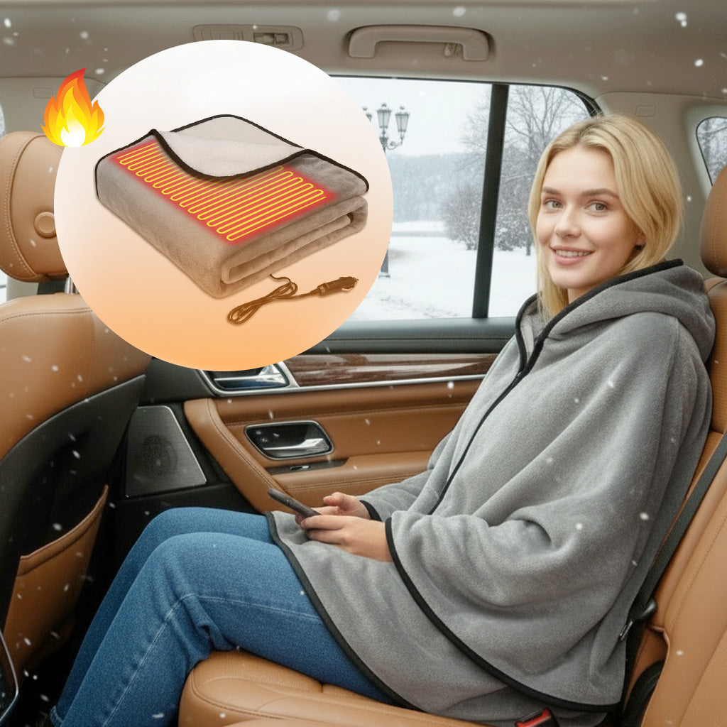 Heated Car Blanket, Portable Heated Blanket for Travel, Electric Blanket for Car, Truck, SUV, RV, Electric Blankets, Electric Blankets Clearance Deal, Soft & Warm Heating Solution for Winter Comfort, Christmas Gifts, Blankets for Cars