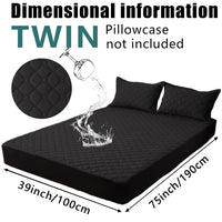 Waterproof Mattress Protector，Machine Washable Fitted Sheet，Anti-slip and Anti-stain Protection，More Sizes Optional，Christmas Home Decor