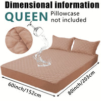 Waterproof Mattress Protector，Machine Washable Fitted Sheet，Anti-slip and Anti-stain Protection，More Sizes Optional，Christmas Home Decor