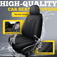 YOTRUTH Universal Car Seat Covers | Nappa Leather, Black & Gray
