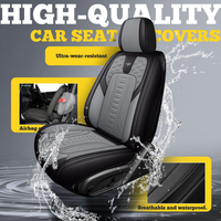 YOTRUTH Universal Car Seat Covers | Faux Leather, Two-Tone 2/5-Seat