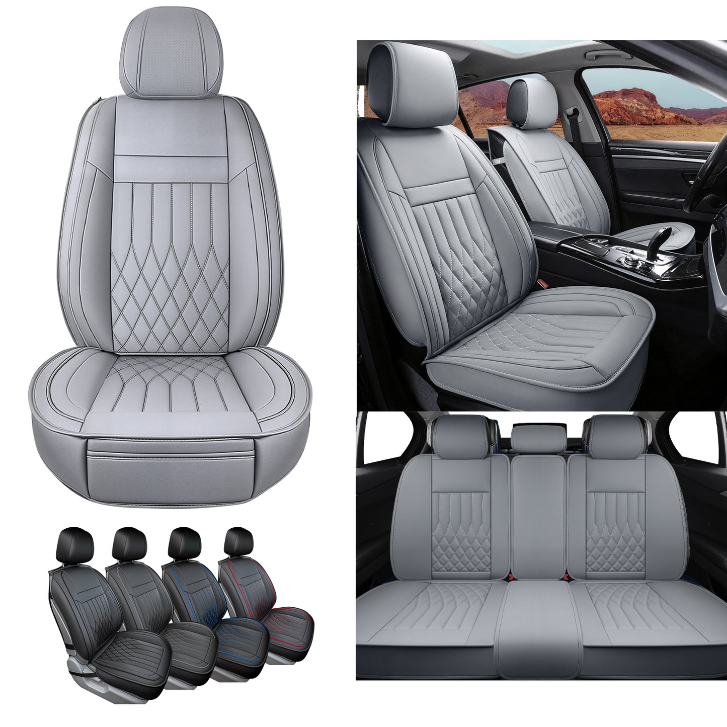 Premium Nappa Fabric Waterproof Seat Covers - Year-Round Comfort for Honda, Toyota, and More. Ideal for Sedans and SUVs with Full Protection and Stylish Design for Road Adventures