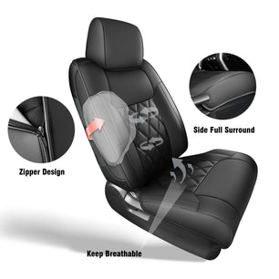 Yotruth Car Seat Cover for Toyota Tundra 2014-2021 Yotruth Car Seat Cover for Toyota Tundra 2014-2021 - Full Set / Black - YOTRUTH