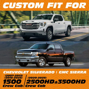 Yotruth Seat Covers for 2007-2025 Chevy Silverado/GMC Sierra 1500 Crew Cab & 2015-2025 Chevrolet /GMC 2500HD/3500HD|Full Set for Truck |Front & Rear, Black Yotruth Seat Covers for 2007-2025 Chevy Silverado/GMC Sierra 1500 Crew Cab & 2015-2025 Chevrolet /GMC 2500HD/3500HD|Full Set for Truck |Front & Rear, Black - Silverado(14-18)1500&(15-19)2500HD/3500HD Crew Cab - YOTRUTH