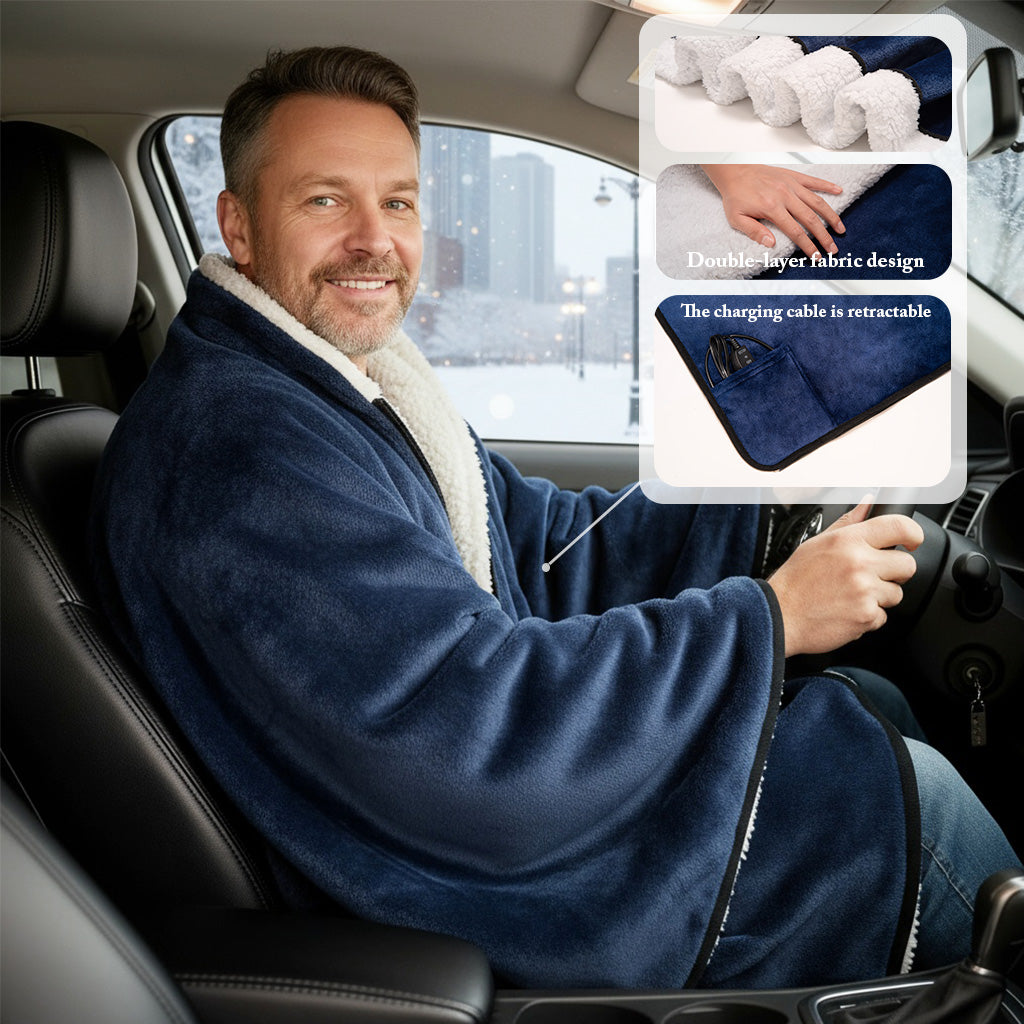 Heated Car Blanket, Portable Heated Blanket for Travel, Electric Blanket for Car, Truck, SUV, RV, Electric Blankets, Electric Blankets Clearance Deal, Soft & Warm Heating Solution for Winter Comfort, Christmas Gifts, Blankets for Cars