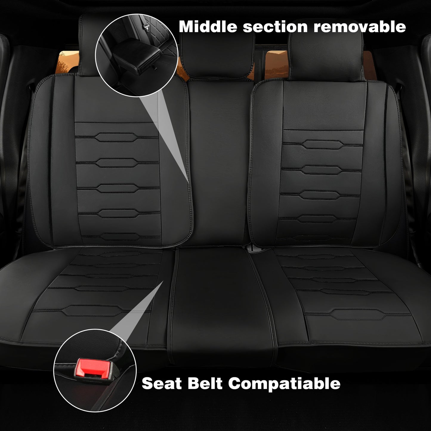 [Clearance] Car Seat Covers – Waterproof Seat Covers for Cars – Compatible with Honda Civic, Toyota Camry Corolla, Fit for Front Rear Seats Most Sedans SUV