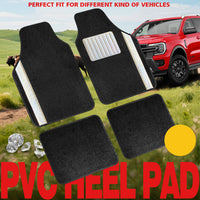 Universal Auto Floor Mats 4PCS Set, Durable Waterproof Non-Slip All-Weather Car Mats, Heavy-Duty Interior Foot Pads for Cars, SUVs & Trucks