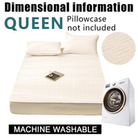 Soft Quilted Mattress Cover, Breathable Mixed Filling Thickened Pad, Without Pillowcase, Bedroom Essentials, Decorative Pad, Elegant Mattress Cover, High-Quality Stitching, Breathable Fabric, Plush Bedding, Fitted Mattress, Allergy Patients