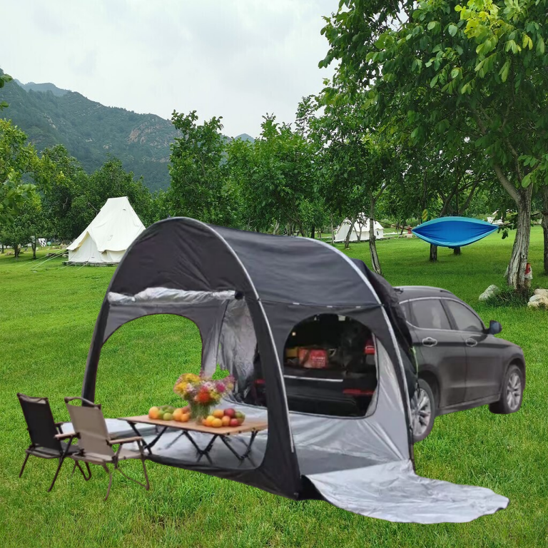 SUV Tailgate  Instant Pop-Up Car Tent , outdoor camping  , Portable Outdoor Sun Shade Shelter with Zipper Closure, Ideal for Road Trips and Field Adventures