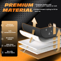 Nappa Fabric Luxury Waterproof Car Seat Covers - All-Season Cushion Fit for Honda Civic, Toyota Camry, Corolla, and More. Perfect for Sedans and SUVs with Front and Rear Protection - Enhanced Comfort and Style for Road Trips