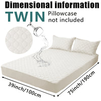 Waterproof Mattress Protector，Machine Washable Fitted Sheet，Anti-slip and Anti-stain Protection，More Sizes Optional，Christmas Home Decor