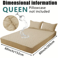 Waterproof Mattress Protector，Machine Washable Fitted Sheet，Anti-slip and Anti-stain Protection，More Sizes Optional，Christmas Home Decor