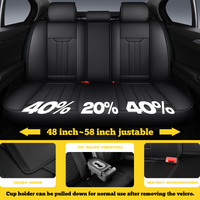 YOTRUTH Universal Car Seat Covers | Nappa Leather, Black & Gray