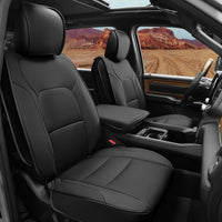 Seat Covers for 2009-2025 Dodge Ram 1500 | Full Set for Truck |Front & Rear, Black