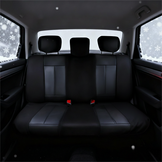 Luxury Rear Bench Car Seat Cover, Waterproof Anti-Slip Back Seat Protector, Split Bench 40/60 60/40 Compatible, Universal Fit for Cars, SUVs & Pickup Trucks