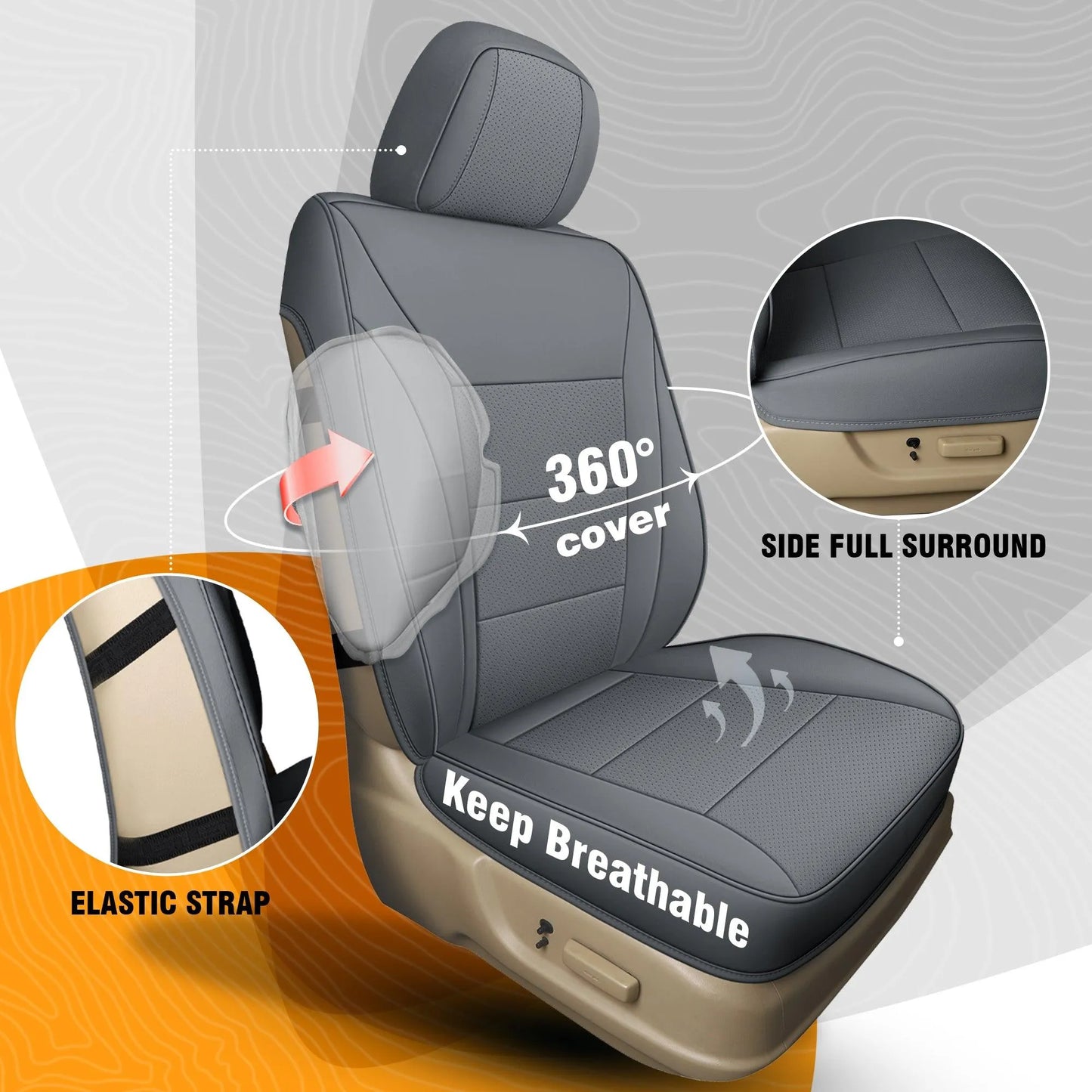 Yotruth Car Seat Cover for 2014-2017 Honda Accord - YOTRUTH
