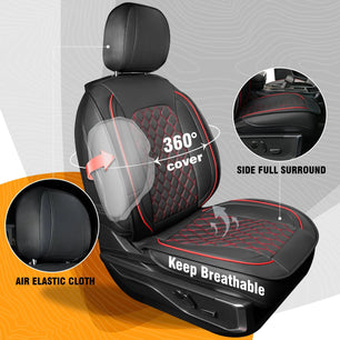 Ford F150 Seat Covers Custom Fit for 2009 to 2025 Ford F150 Seat Covers Custom Fit for 2009 to 2025 - Black / 2 PCS Front Seat - YOTRUTH