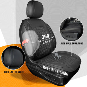 Ford F150 Seat Covers Custom Fit for 2009 to 2025 Ford F150 Seat Covers Custom Fit for 2009 to 2025 - Black / 2 PCS Front Seat - YOTRUTH