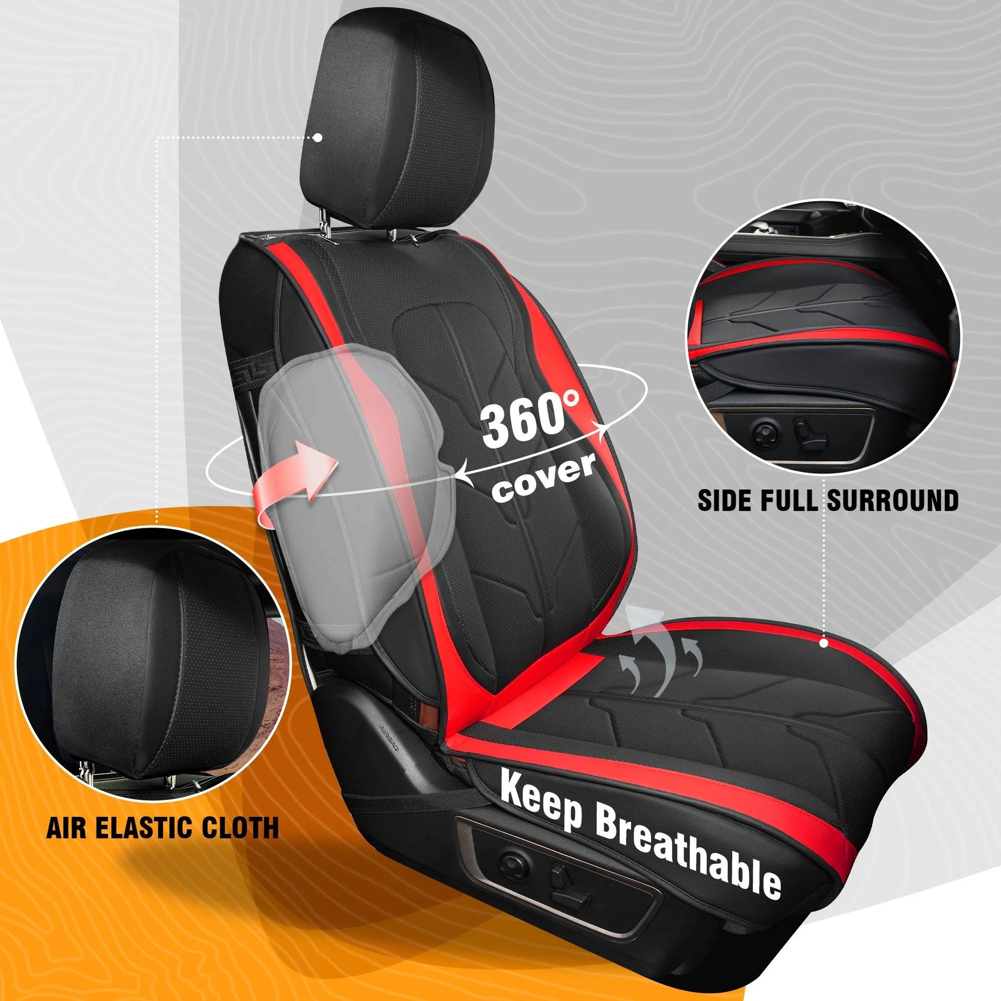 Yotruth Seat Covers for 2009-2025 Dodge Ram 1500 2500 3500 Crew & Quad Cab Yotruth Seat Covers for 2009-2025 Dodge Ram 1500 2500 3500 Crew & Quad Cab - Flat Back Seat / Black - YOTRUTH