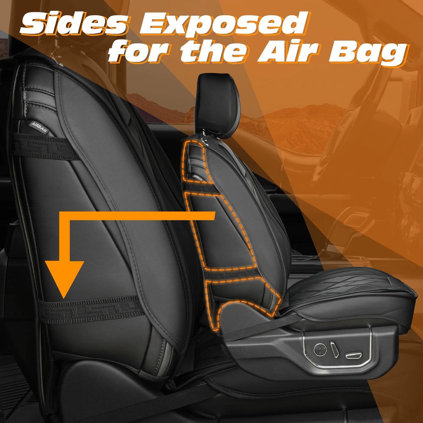 Yotruth Seat Covers for 2009-2025 Ford F150 SuperCrew & 2017-2024 F250/F350/F450 Super Duty Crew Cab with Waterproof Faux Leather - YOTRUTH