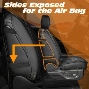 Yotruth Seat Covers for 2009-2025 Ford F150 SuperCrew & 2017-2024 F250/F350/F450 Super Duty Crew Cab with Waterproof Faux Leather Yotruth Seat Covers for 2009-2025 Ford F150 SuperCrew & 2017-2024 F250/F350/F450 Super Duty Crew Cab with Waterproof Faux Leather - Black - YOTRUTH