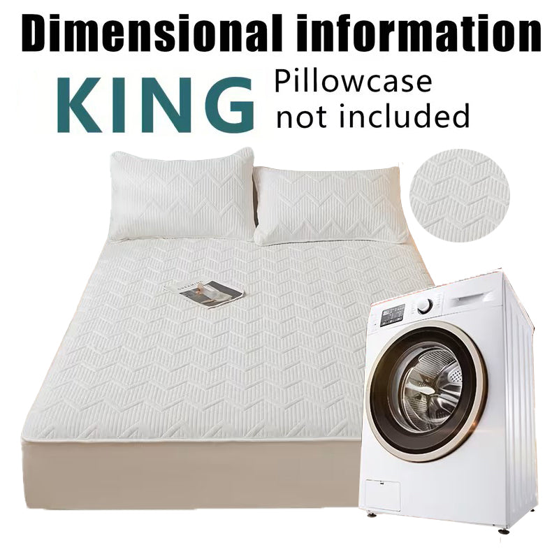 Soft Quilted Mattress Cover, Breathable Mixed Filling Thickened Pad, Without Pillowcase, Bedroom Essentials, Decorative Pad, Elegant Mattress Cover, High-Quality Stitching, Breathable Fabric, Plush Bedding, Fitted Mattress, Allergy Patients