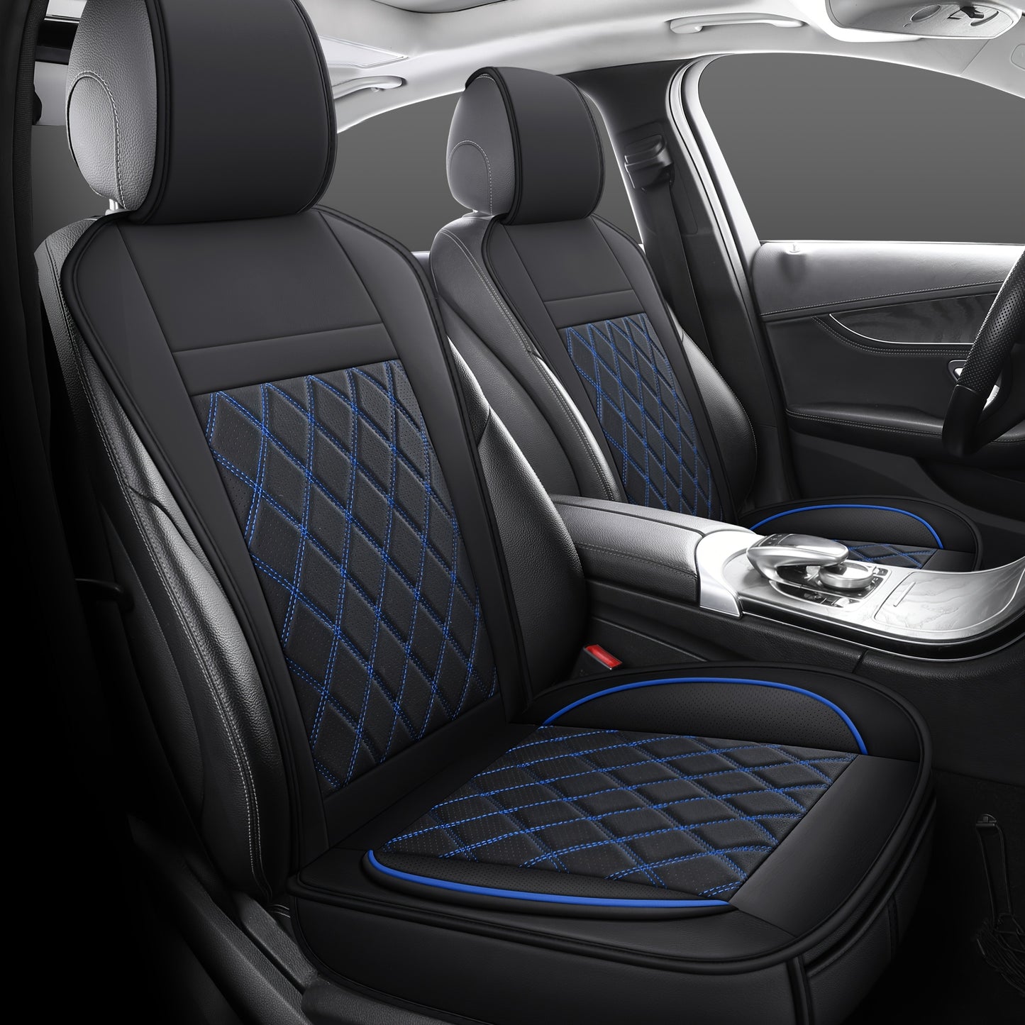 YOTRUTH Universal Front Seat Covers | Faux Leather, High-Back Bucket